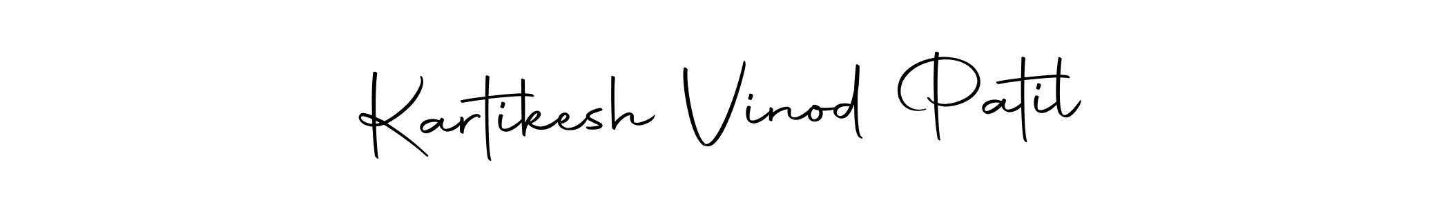 How to make Kartikesh Vinod Patil name signature. Use Autography-DOLnW style for creating short signs online. This is the latest handwritten sign. Kartikesh Vinod Patil signature style 10 images and pictures png