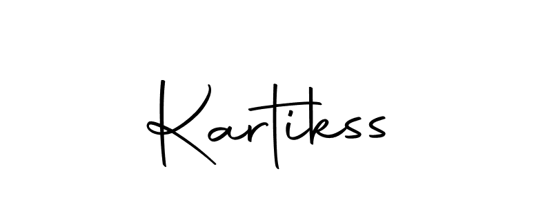 Create a beautiful signature design for name Kartikss. With this signature (Autography-DOLnW) fonts, you can make a handwritten signature for free. Kartikss signature style 10 images and pictures png