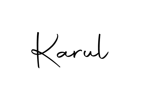 Create a beautiful signature design for name Karul. With this signature (Autography-DOLnW) fonts, you can make a handwritten signature for free. Karul signature style 10 images and pictures png