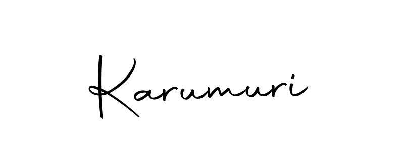 Use a signature maker to create a handwritten signature online. With this signature software, you can design (Autography-DOLnW) your own signature for name Karumuri. Karumuri signature style 10 images and pictures png