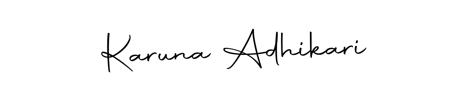 if you are searching for the best signature style for your name Karuna Adhikari. so please give up your signature search. here we have designed multiple signature styles  using Autography-DOLnW. Karuna Adhikari signature style 10 images and pictures png