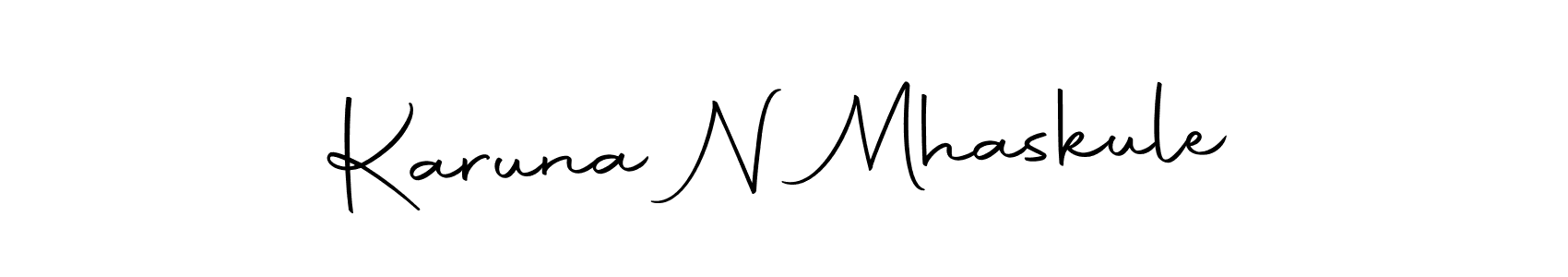 It looks lik you need a new signature style for name Karuna N Mhaskule. Design unique handwritten (Autography-DOLnW) signature with our free signature maker in just a few clicks. Karuna N Mhaskule signature style 10 images and pictures png