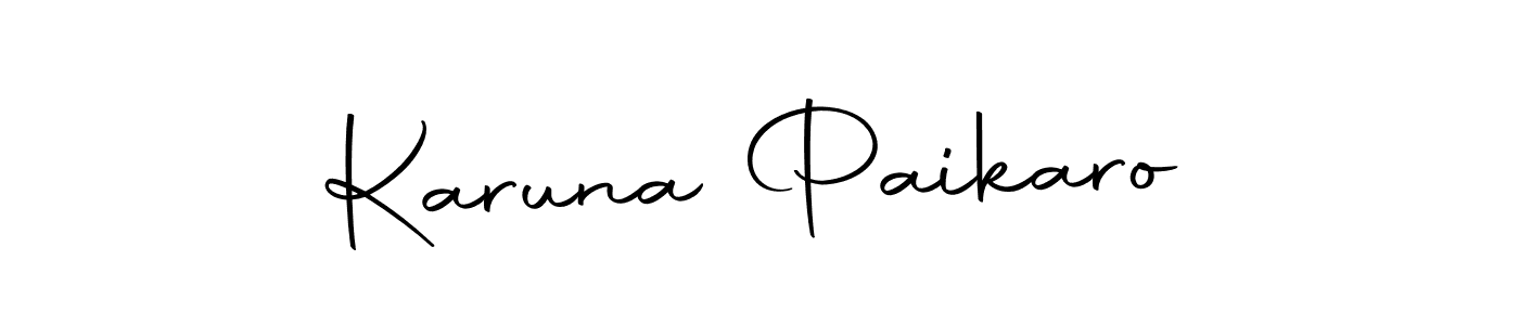 if you are searching for the best signature style for your name Karuna Paikaro. so please give up your signature search. here we have designed multiple signature styles  using Autography-DOLnW. Karuna Paikaro signature style 10 images and pictures png