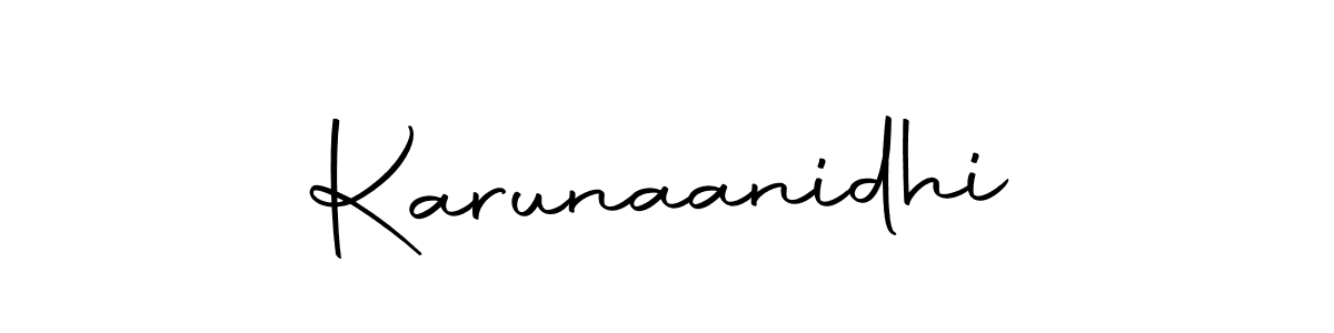 Create a beautiful signature design for name Karunaanidhi. With this signature (Autography-DOLnW) fonts, you can make a handwritten signature for free. Karunaanidhi signature style 10 images and pictures png