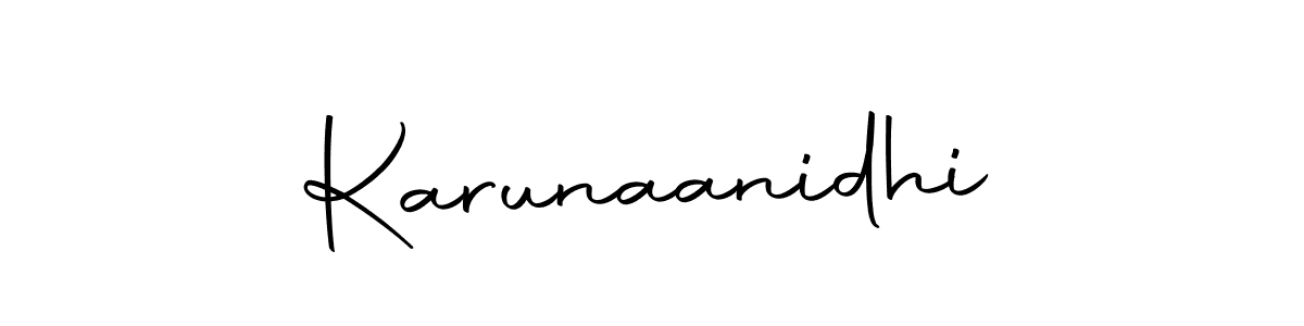 Create a beautiful signature design for name Karunaanidhi. With this signature (Autography-DOLnW) fonts, you can make a handwritten signature for free. Karunaanidhi signature style 10 images and pictures png