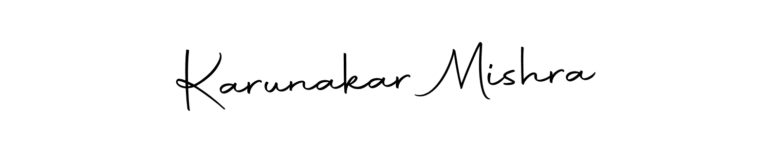 How to make Karunakar Mishra name signature. Use Autography-DOLnW style for creating short signs online. This is the latest handwritten sign. Karunakar Mishra signature style 10 images and pictures png