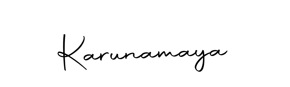 How to make Karunamaya signature? Autography-DOLnW is a professional autograph style. Create handwritten signature for Karunamaya name. Karunamaya signature style 10 images and pictures png