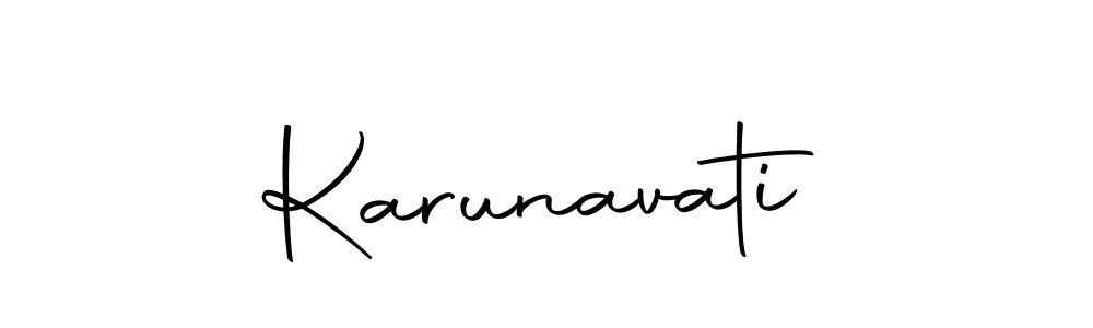 Similarly Autography-DOLnW is the best handwritten signature design. Signature creator online .You can use it as an online autograph creator for name Karunavati. Karunavati signature style 10 images and pictures png