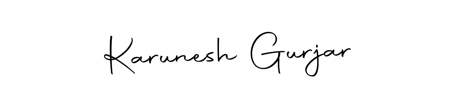 Similarly Autography-DOLnW is the best handwritten signature design. Signature creator online .You can use it as an online autograph creator for name Karunesh Gurjar. Karunesh Gurjar signature style 10 images and pictures png