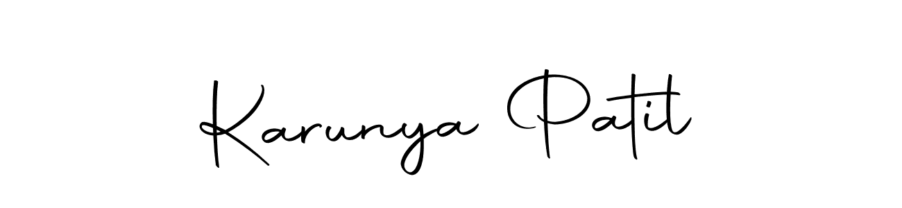 You should practise on your own different ways (Autography-DOLnW) to write your name (Karunya Patil) in signature. don't let someone else do it for you. Karunya Patil signature style 10 images and pictures png