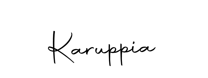 Design your own signature with our free online signature maker. With this signature software, you can create a handwritten (Autography-DOLnW) signature for name Karuppia. Karuppia signature style 10 images and pictures png