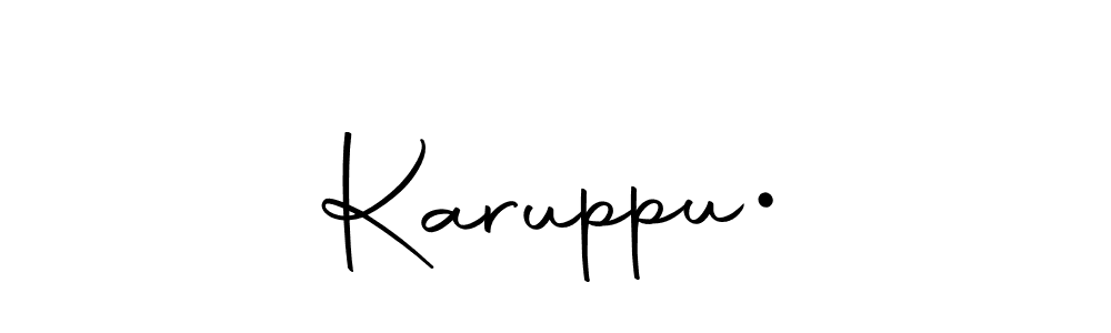 Use a signature maker to create a handwritten signature online. With this signature software, you can design (Autography-DOLnW) your own signature for name Karuppu•. Karuppu• signature style 10 images and pictures png