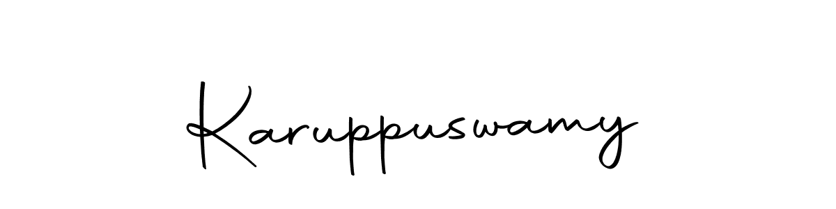 Design your own signature with our free online signature maker. With this signature software, you can create a handwritten (Autography-DOLnW) signature for name Karuppuswamy. Karuppuswamy signature style 10 images and pictures png