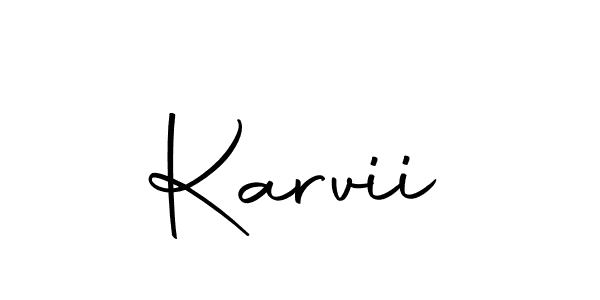 Use a signature maker to create a handwritten signature online. With this signature software, you can design (Autography-DOLnW) your own signature for name Karvii. Karvii signature style 10 images and pictures png