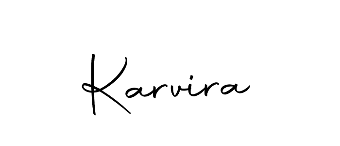 How to make Karvira name signature. Use Autography-DOLnW style for creating short signs online. This is the latest handwritten sign. Karvira signature style 10 images and pictures png