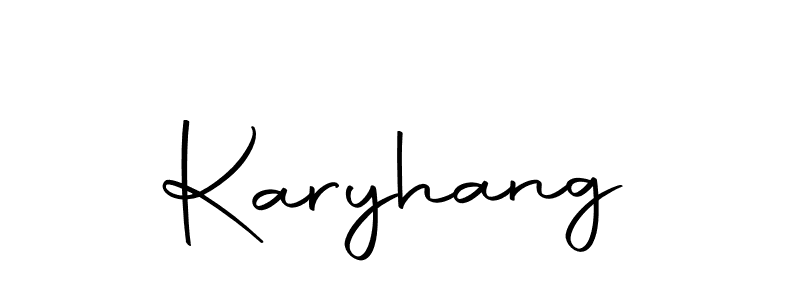 Use a signature maker to create a handwritten signature online. With this signature software, you can design (Autography-DOLnW) your own signature for name Karyhang. Karyhang signature style 10 images and pictures png