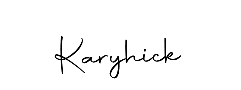 Make a beautiful signature design for name Karyhick. Use this online signature maker to create a handwritten signature for free. Karyhick signature style 10 images and pictures png