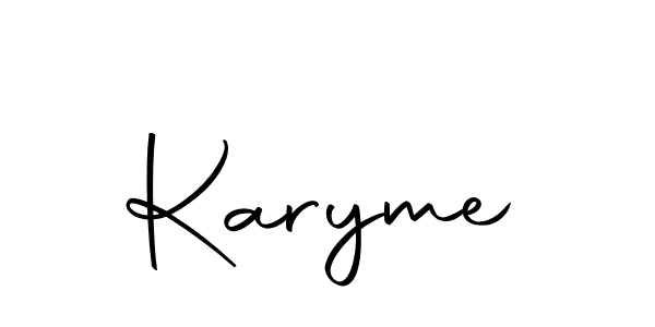 Karyme stylish signature style. Best Handwritten Sign (Autography-DOLnW) for my name. Handwritten Signature Collection Ideas for my name Karyme. Karyme signature style 10 images and pictures png