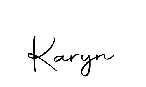 You should practise on your own different ways (Autography-DOLnW) to write your name (Karyn) in signature. don't let someone else do it for you. Karyn signature style 10 images and pictures png