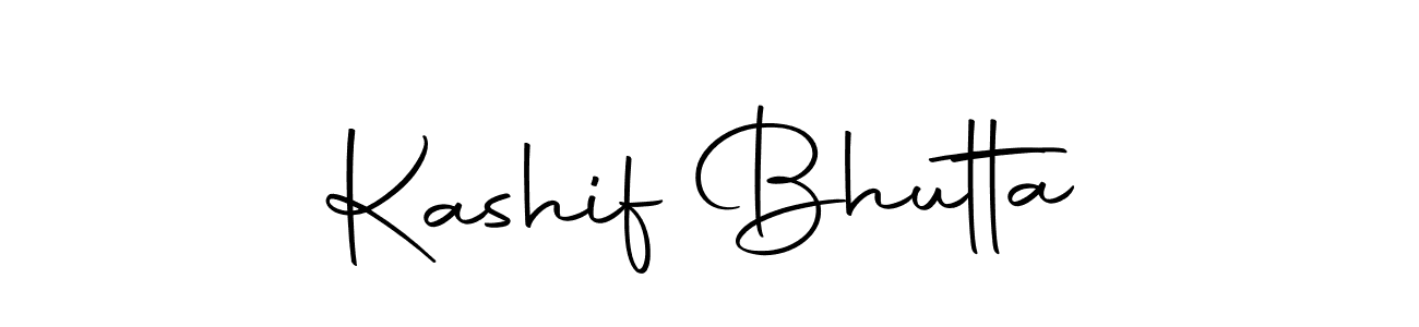 How to make Kashif Bhutta name signature. Use Autography-DOLnW style for creating short signs online. This is the latest handwritten sign. Kashif Bhutta signature style 10 images and pictures png