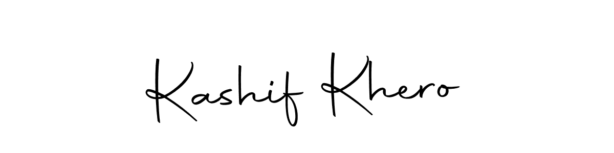 How to make Kashif Khero name signature. Use Autography-DOLnW style for creating short signs online. This is the latest handwritten sign. Kashif Khero signature style 10 images and pictures png