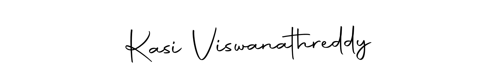 How to make Kasi Viswanathreddy name signature. Use Autography-DOLnW style for creating short signs online. This is the latest handwritten sign. Kasi Viswanathreddy signature style 10 images and pictures png