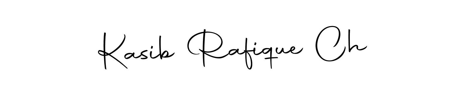 The best way (Autography-DOLnW) to make a short signature is to pick only two or three words in your name. The name Kasib Rafique Ch include a total of six letters. For converting this name. Kasib Rafique Ch signature style 10 images and pictures png