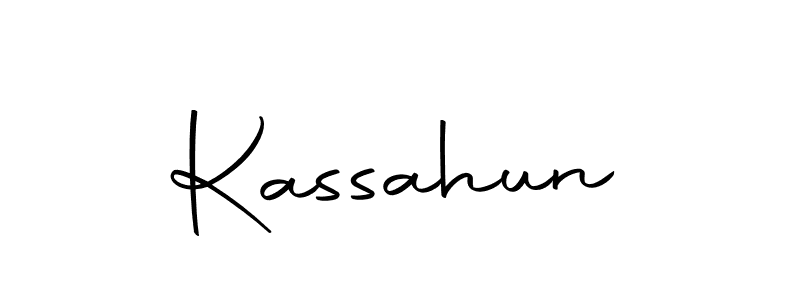 Design your own signature with our free online signature maker. With this signature software, you can create a handwritten (Autography-DOLnW) signature for name Kassahun. Kassahun signature style 10 images and pictures png