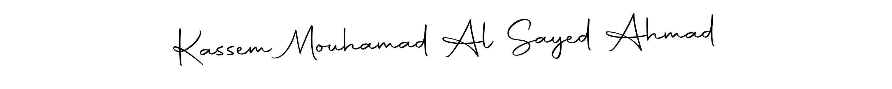 if you are searching for the best signature style for your name Kassem Mouhamad Al Sayed Ahmad. so please give up your signature search. here we have designed multiple signature styles  using Autography-DOLnW. Kassem Mouhamad Al Sayed Ahmad signature style 10 images and pictures png