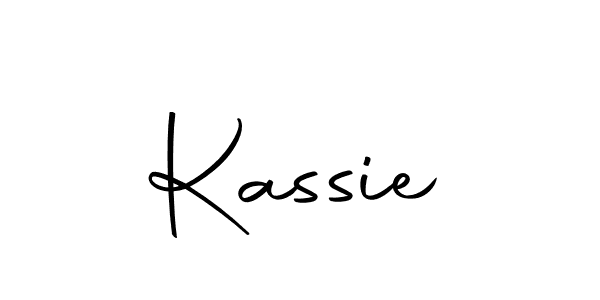 Design your own signature with our free online signature maker. With this signature software, you can create a handwritten (Autography-DOLnW) signature for name Kassie. Kassie signature style 10 images and pictures png