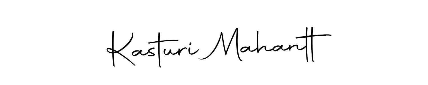 Create a beautiful signature design for name Kasturi Mahantt. With this signature (Autography-DOLnW) fonts, you can make a handwritten signature for free. Kasturi Mahantt signature style 10 images and pictures png
