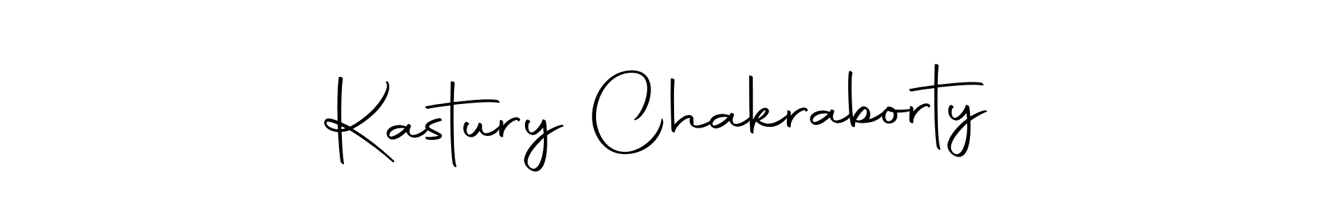How to make Kastury Chakraborty name signature. Use Autography-DOLnW style for creating short signs online. This is the latest handwritten sign. Kastury Chakraborty signature style 10 images and pictures png