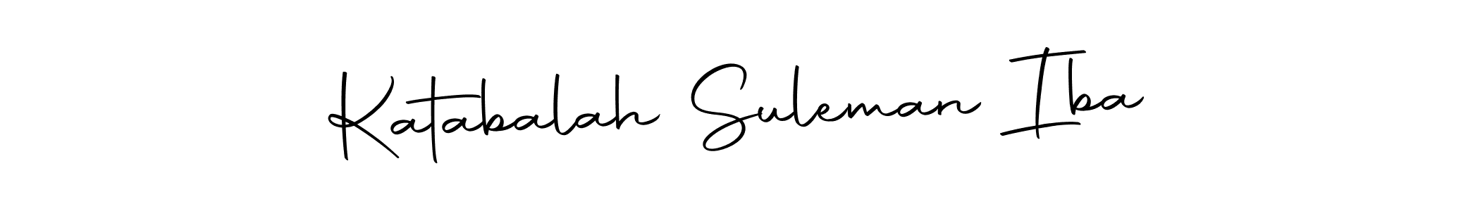 Similarly Autography-DOLnW is the best handwritten signature design. Signature creator online .You can use it as an online autograph creator for name Katabalah Suleman Iba. Katabalah Suleman Iba signature style 10 images and pictures png