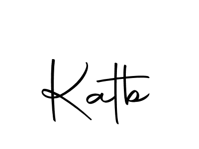 Use a signature maker to create a handwritten signature online. With this signature software, you can design (Autography-DOLnW) your own signature for name Katb. Katb signature style 10 images and pictures png
