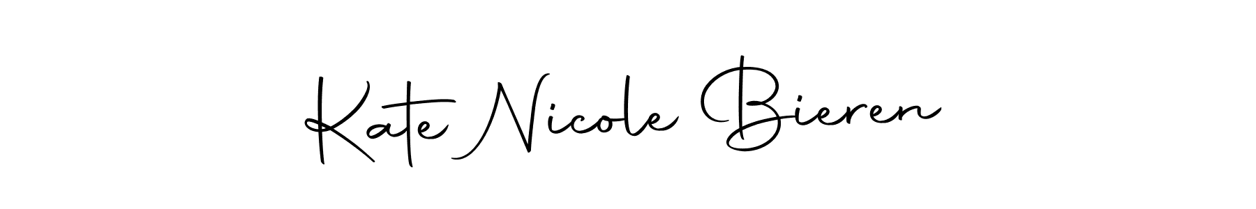 How to make Kate Nicole Bieren name signature. Use Autography-DOLnW style for creating short signs online. This is the latest handwritten sign. Kate Nicole Bieren signature style 10 images and pictures png