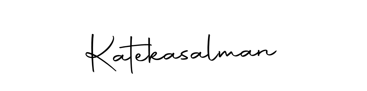 The best way (Autography-DOLnW) to make a short signature is to pick only two or three words in your name. The name Katekasalman include a total of six letters. For converting this name. Katekasalman signature style 10 images and pictures png