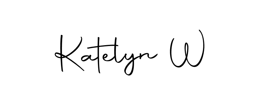 How to make Katelyn W name signature. Use Autography-DOLnW style for creating short signs online. This is the latest handwritten sign. Katelyn W signature style 10 images and pictures png