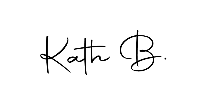 The best way (Autography-DOLnW) to make a short signature is to pick only two or three words in your name. The name Kath B. include a total of six letters. For converting this name. Kath B. signature style 10 images and pictures png