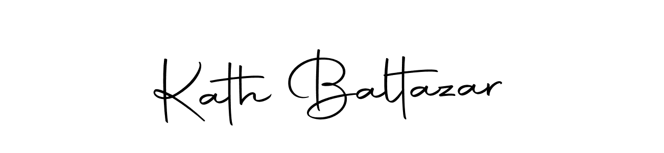 How to make Kath Baltazar name signature. Use Autography-DOLnW style for creating short signs online. This is the latest handwritten sign. Kath Baltazar signature style 10 images and pictures png