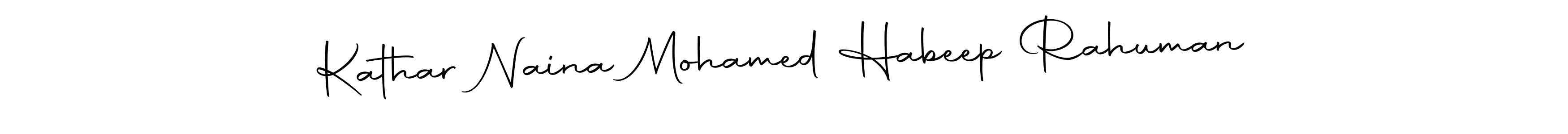 The best way (Autography-DOLnW) to make a short signature is to pick only two or three words in your name. The name Kathar Naina Mohamed Habeep Rahuman include a total of six letters. For converting this name. Kathar Naina Mohamed Habeep Rahuman signature style 10 images and pictures png