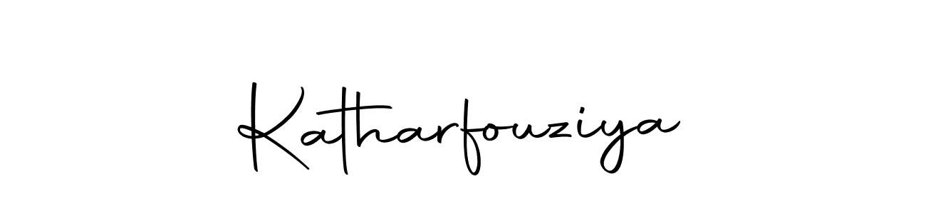 The best way (Autography-DOLnW) to make a short signature is to pick only two or three words in your name. The name Katharfouziya include a total of six letters. For converting this name. Katharfouziya signature style 10 images and pictures png