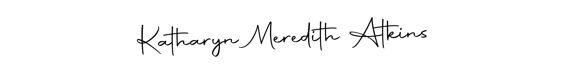 Create a beautiful signature design for name Katharyn Meredith Atkins. With this signature (Autography-DOLnW) fonts, you can make a handwritten signature for free. Katharyn Meredith Atkins signature style 10 images and pictures png