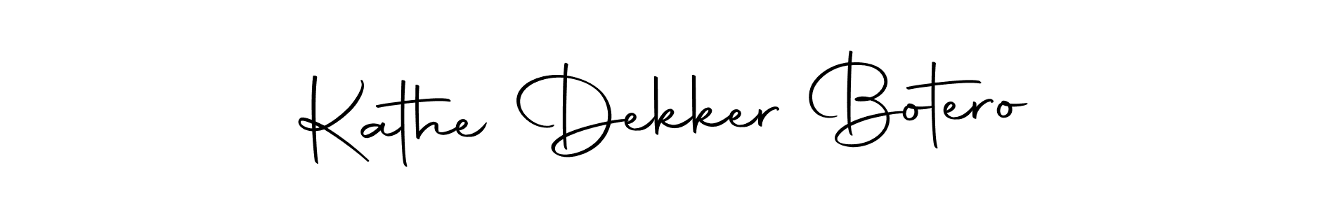 Use a signature maker to create a handwritten signature online. With this signature software, you can design (Autography-DOLnW) your own signature for name Kathe Dekker Botero. Kathe Dekker Botero signature style 10 images and pictures png