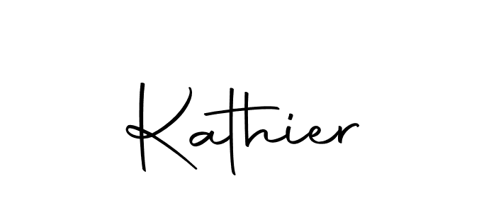 Design your own signature with our free online signature maker. With this signature software, you can create a handwritten (Autography-DOLnW) signature for name Kathier. Kathier signature style 10 images and pictures png