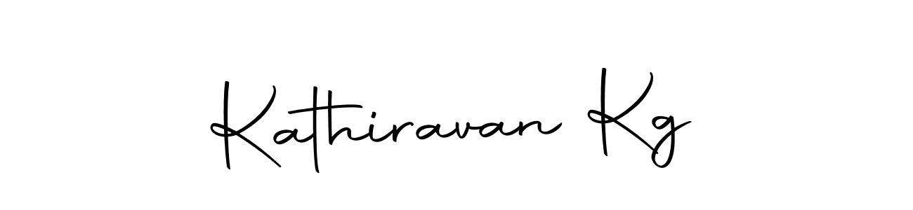 How to make Kathiravan Kg name signature. Use Autography-DOLnW style for creating short signs online. This is the latest handwritten sign. Kathiravan Kg signature style 10 images and pictures png