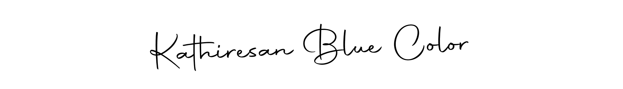 You can use this online signature creator to create a handwritten signature for the name Kathiresan Blue Color. This is the best online autograph maker. Kathiresan Blue Color signature style 10 images and pictures png