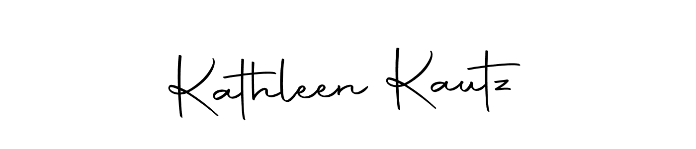 How to make Kathleen Kautz name signature. Use Autography-DOLnW style for creating short signs online. This is the latest handwritten sign. Kathleen Kautz signature style 10 images and pictures png