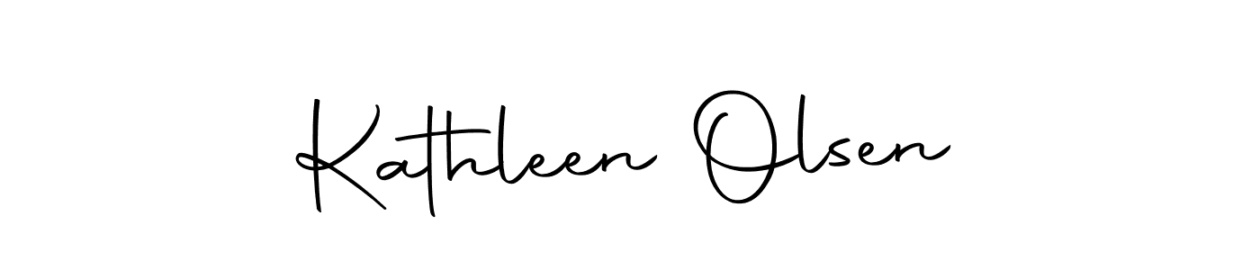 How to make Kathleen Olsen name signature. Use Autography-DOLnW style for creating short signs online. This is the latest handwritten sign. Kathleen Olsen signature style 10 images and pictures png