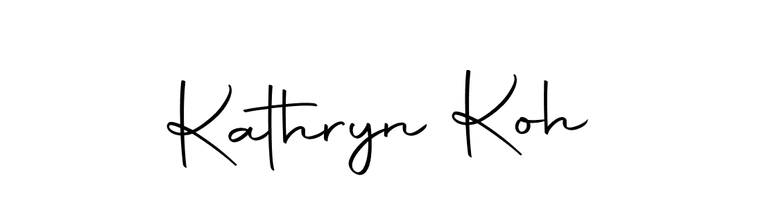 Design your own signature with our free online signature maker. With this signature software, you can create a handwritten (Autography-DOLnW) signature for name Kathryn Koh. Kathryn Koh signature style 10 images and pictures png