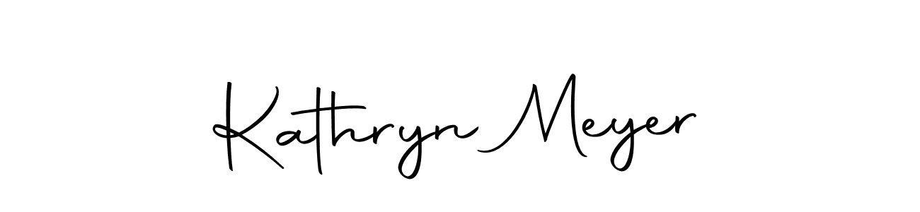 How to make Kathryn Meyer name signature. Use Autography-DOLnW style for creating short signs online. This is the latest handwritten sign. Kathryn Meyer signature style 10 images and pictures png